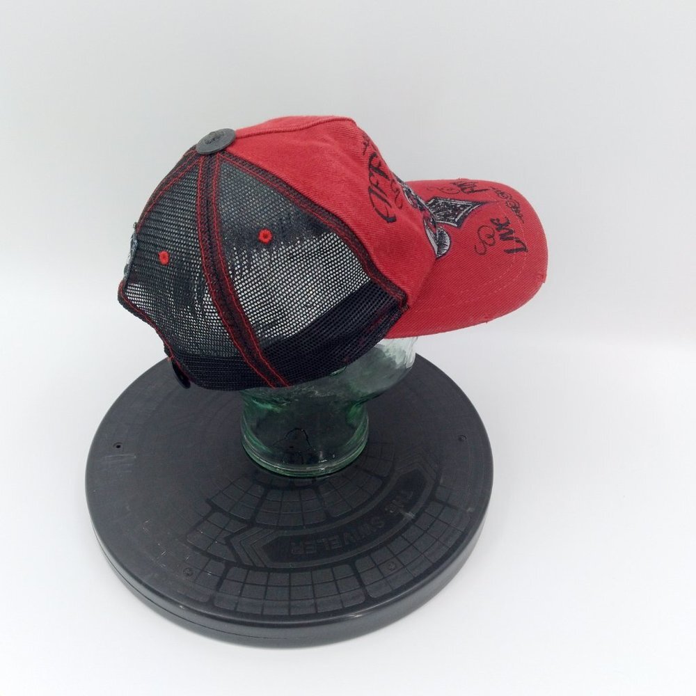 Affliction Live Fast Trucker Snapback Hat Men's R… - image 3